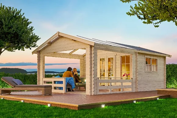 Gartenhaus mit Terrasse